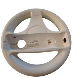 Nintendo Wii Racing Wheel Controller White Accessory for Wii Remote